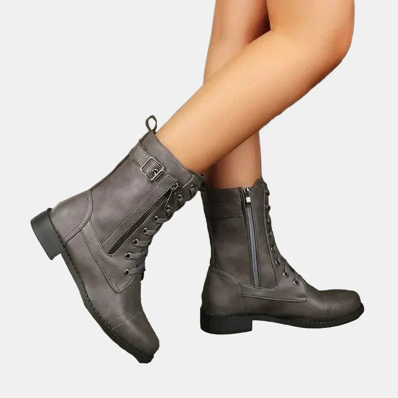 Femmes Bottines Bout Rond Semelle Rembourrée