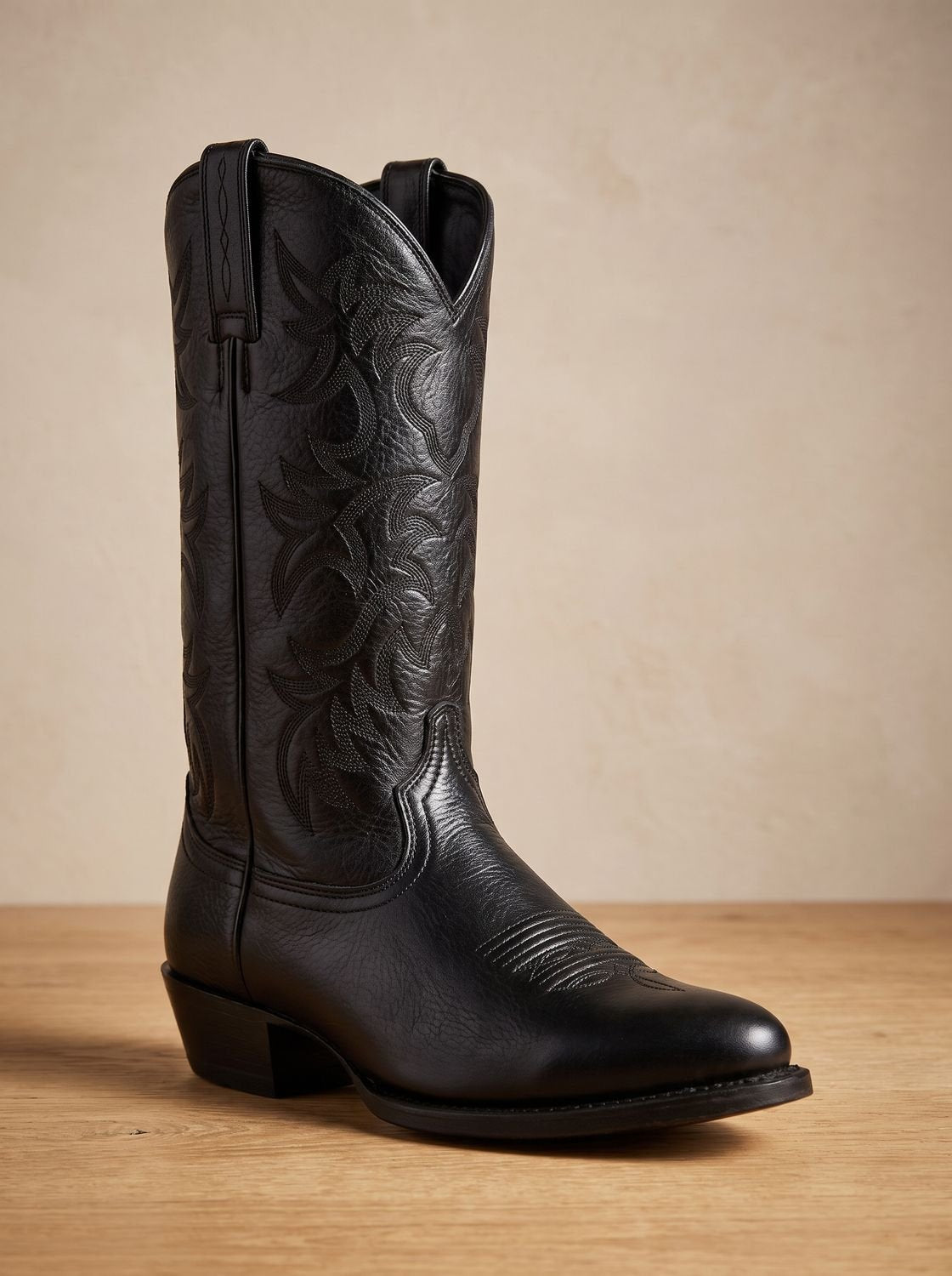 Boots cowboy femme mi-mollet talon bloc brodées bout pointu style western