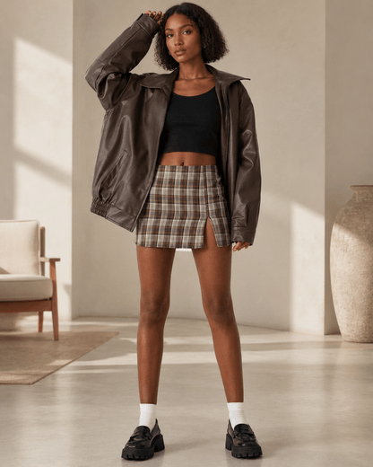 Veste Femme Oversized | Imitation Cuir, Décontracté