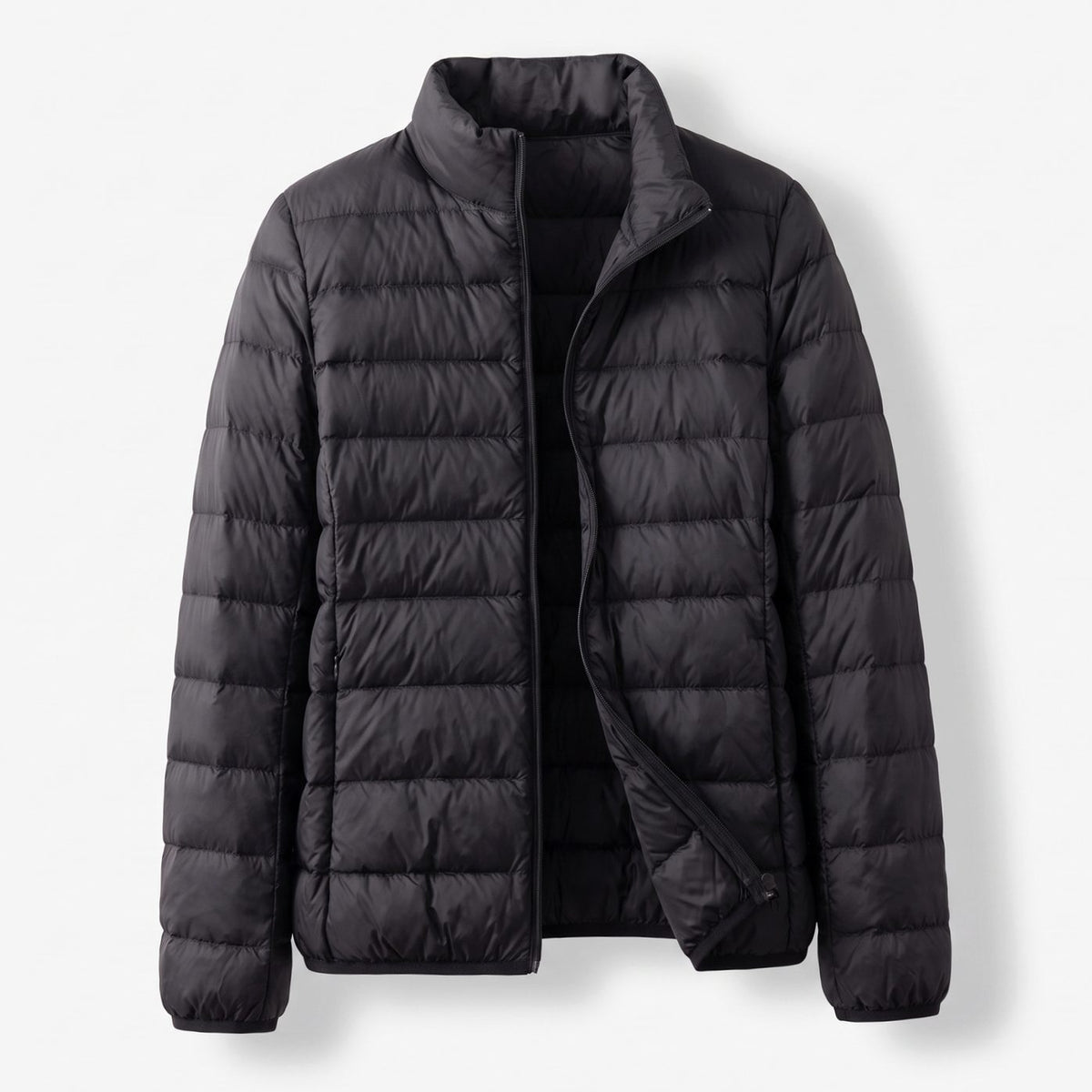Doudoune légère compressible femme avec duvet d'oie et col montant