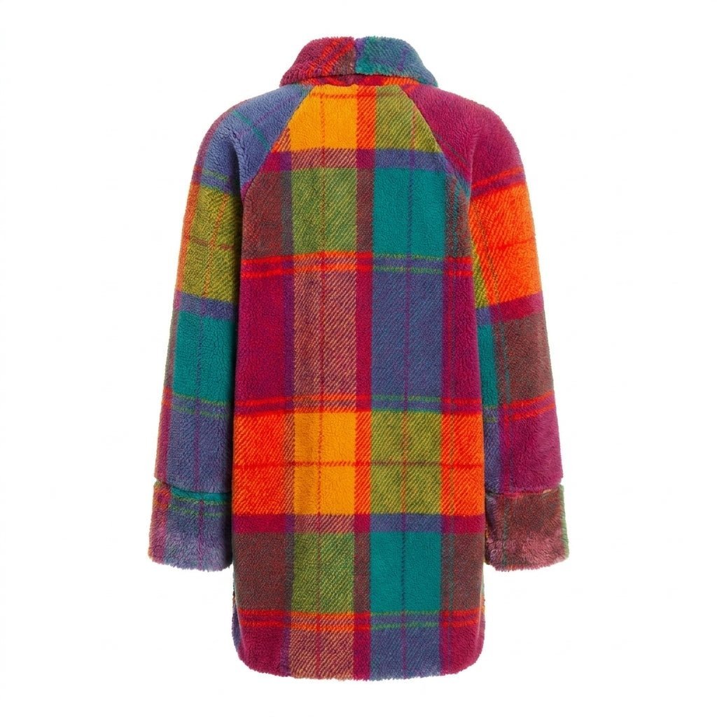 Manteau Femme Laine à Carreaux | Oversizé, Long | Chaleur Hivernale