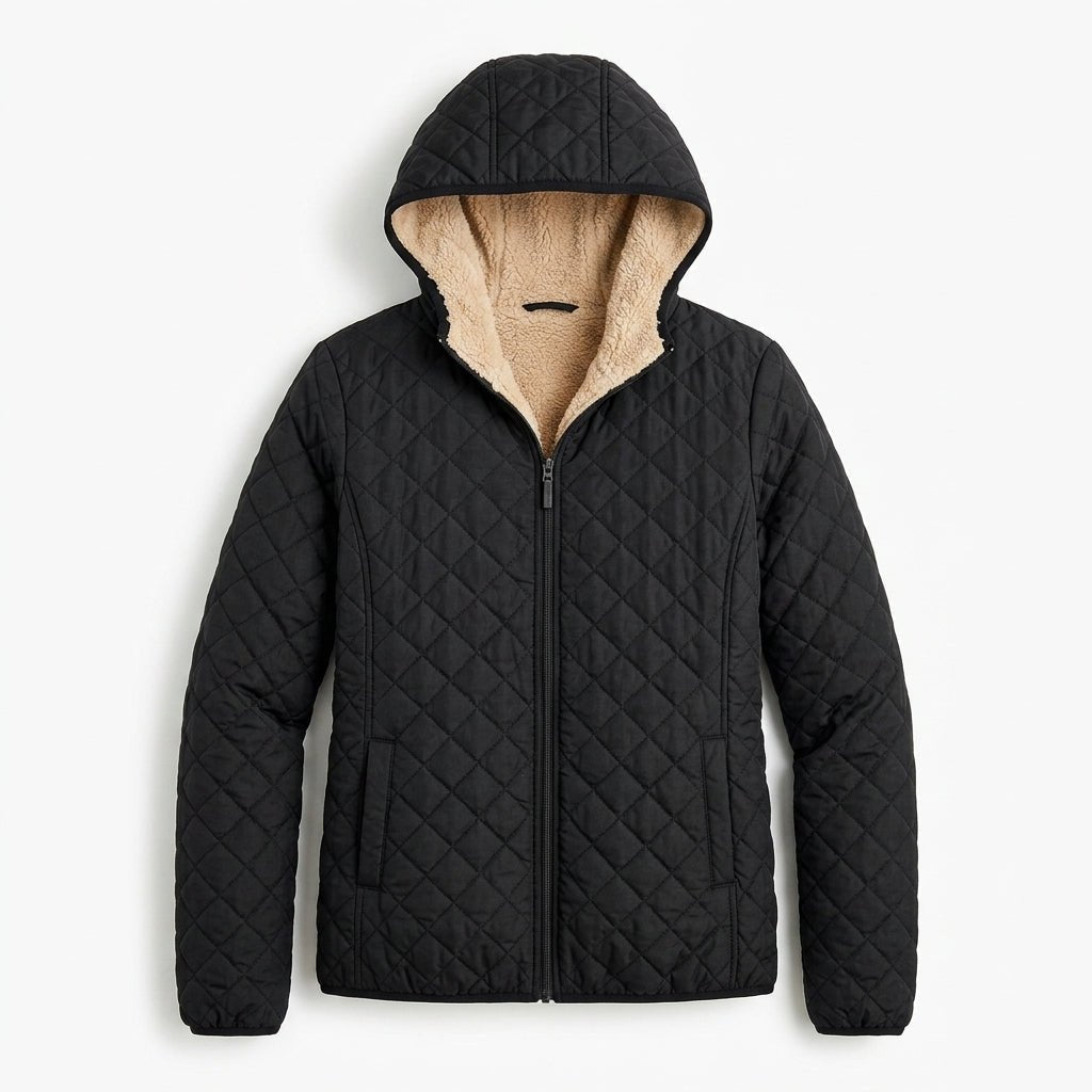 Veste Matelassée Femme | Capuche Polaire, Coupe Hanche | Légère