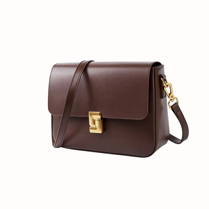 Sac à Main Vintage Cuir | Bandoulière Ajustable, Détails Or