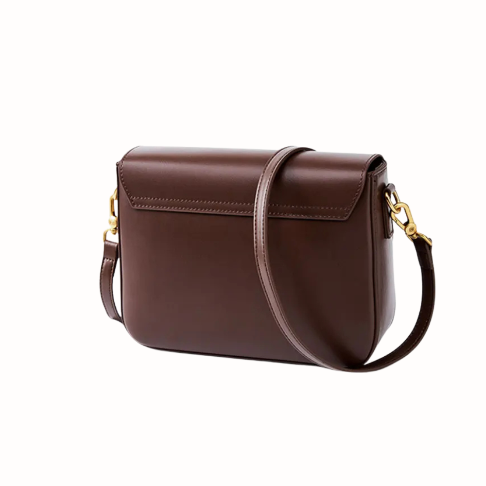 Sac à Main Vintage Cuir | Bandoulière Ajustable, Détails Or