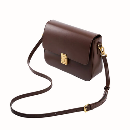 Sac à Main Vintage Cuir | Bandoulière Ajustable, Détails Or