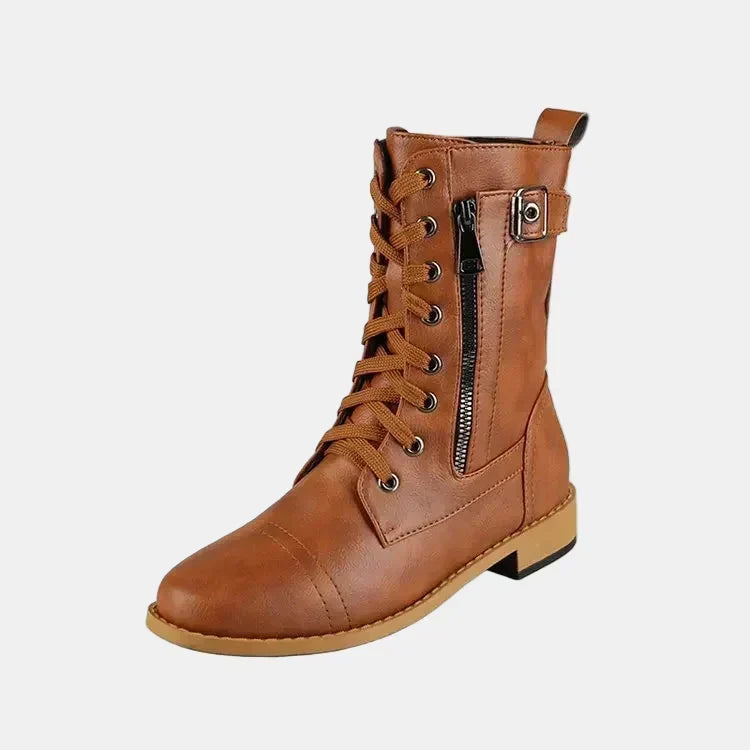 Femmes Bottines Bout Rond Semelle Rembourrée